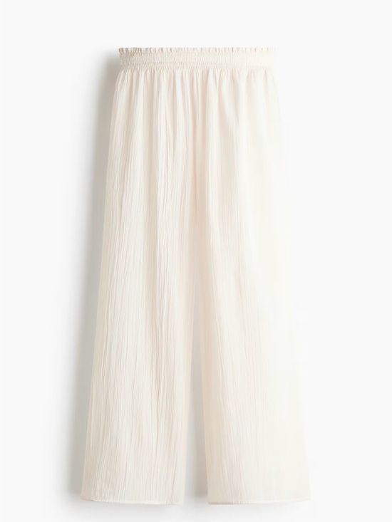 H&M Dresses & Skirts - H&M Cream Crinkled Maxi Skirt with Elastic Waistband